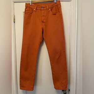 Levi’s 501 Burnt Orange Button-Down Straight Jeans